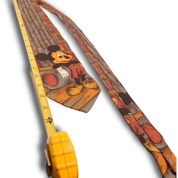 Disney Mickey Mouse Vintage Silk Neck Tie. Made In Italy! PURE SILK! Rare! - Picture 9 of 10